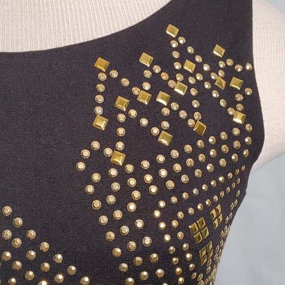 Arden B. Black form fitting embellished With gold studding. Small. Stunn… - Picture 7 of 9